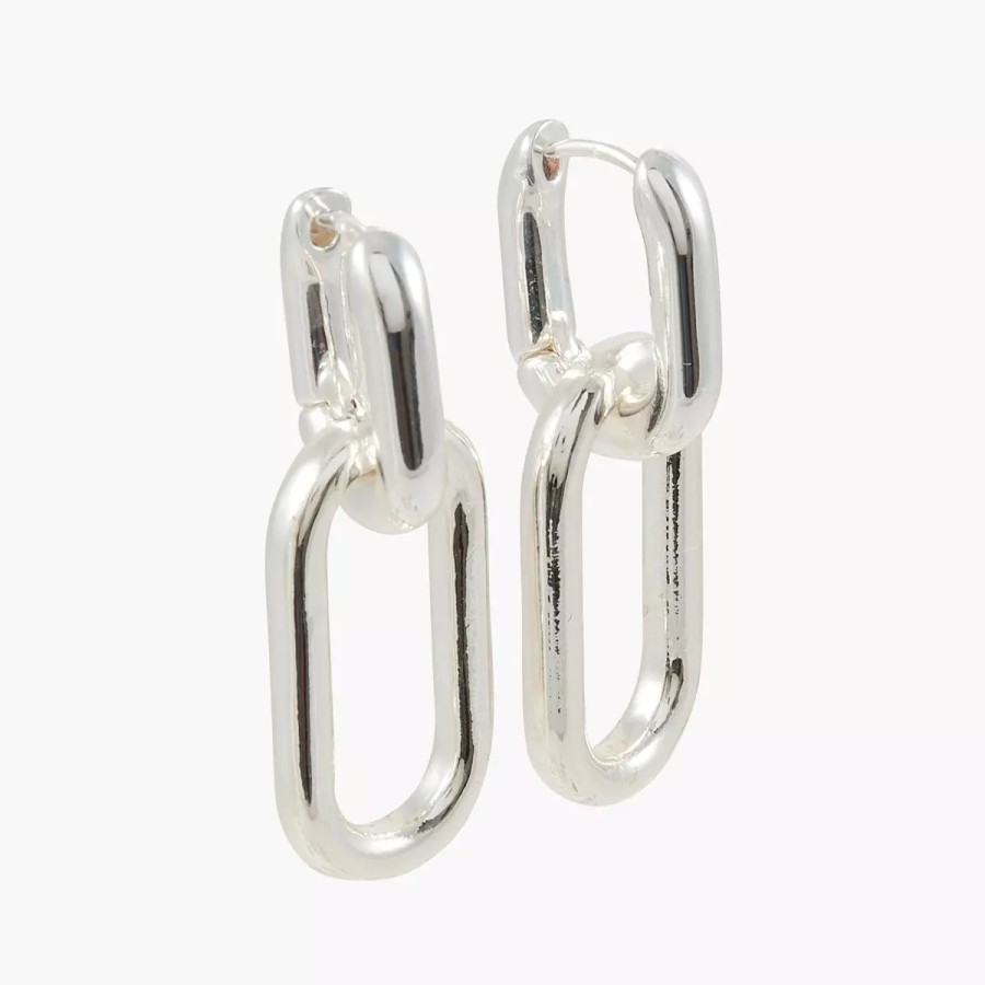 Online Boucles D'Oreilles Rectangles Silver Touch Boucles D'Oreilles