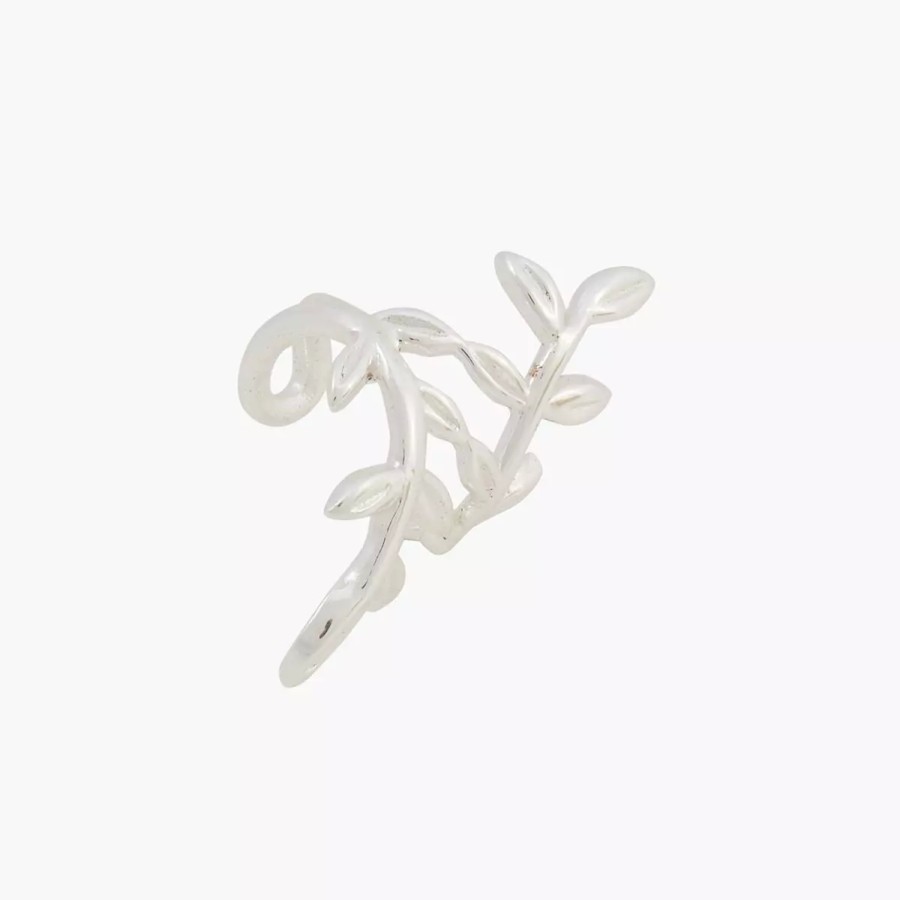 Hot Earcuff Feuilles Argent Garanti Boucles D'Oreilles Argent Garanti