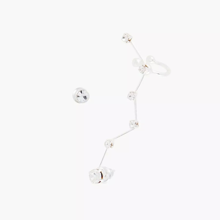 Wholesale Set De 2 Bijoux D'Oreilles Strass Silver Touch Boucles D'Oreilles