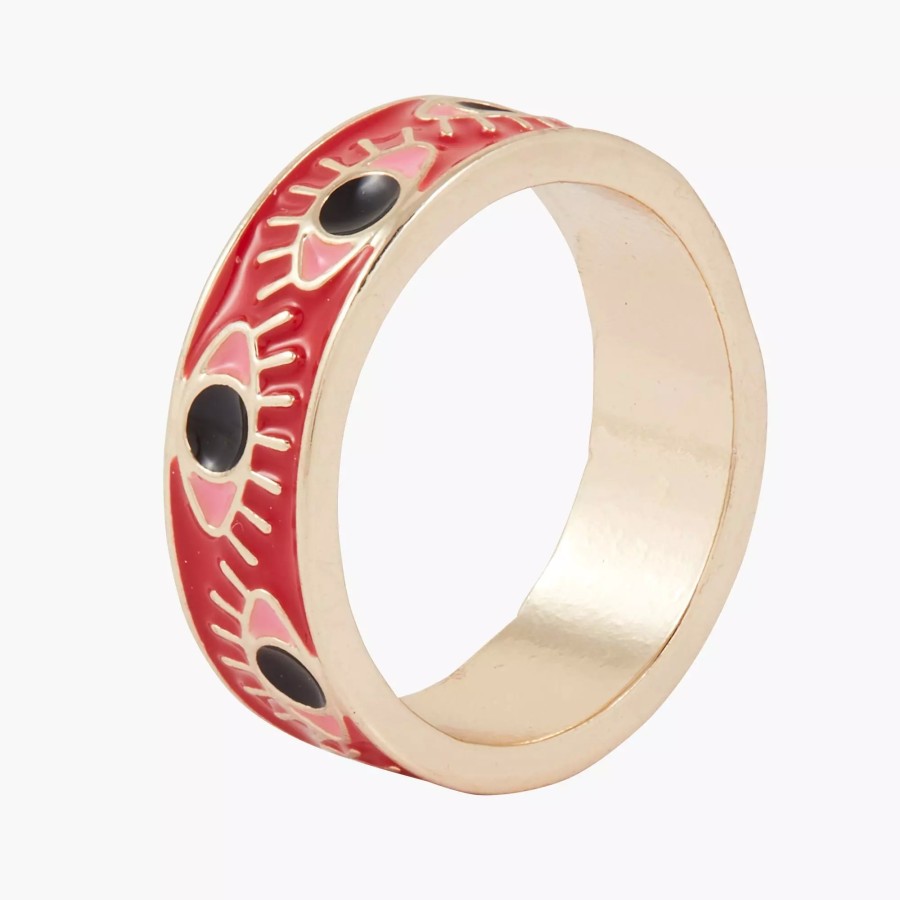 Best Bague Gravee Motif Oeil - Rouge Bagues