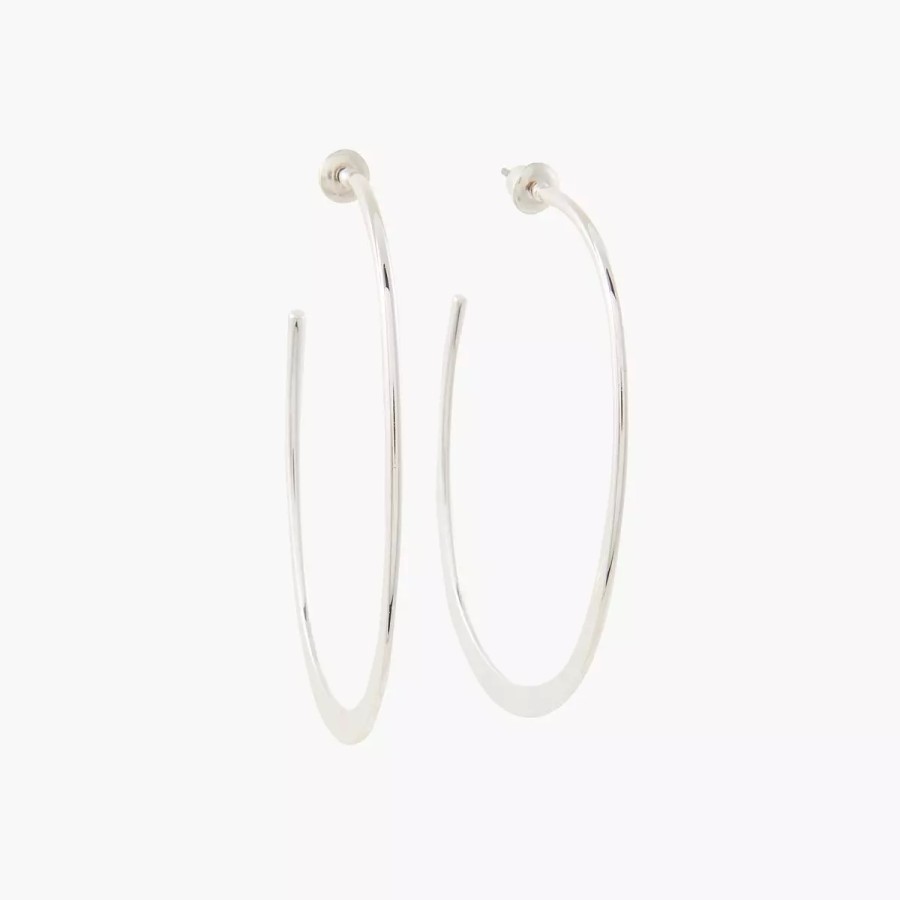 Online Creoles Ovales - Argente Boucles D'Oreilles