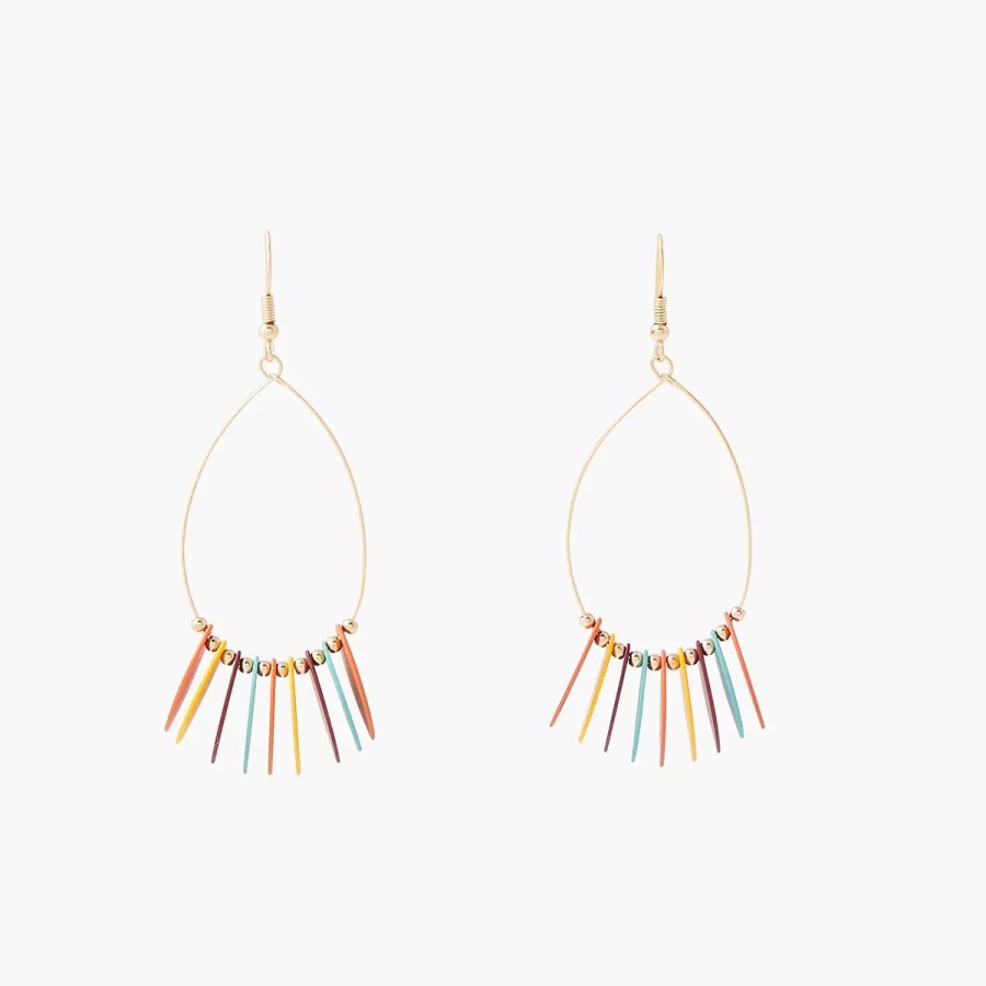 Hot Boucles D'Oreilles Gouttes Avec Navettes Colorees Boucles D'Oreilles