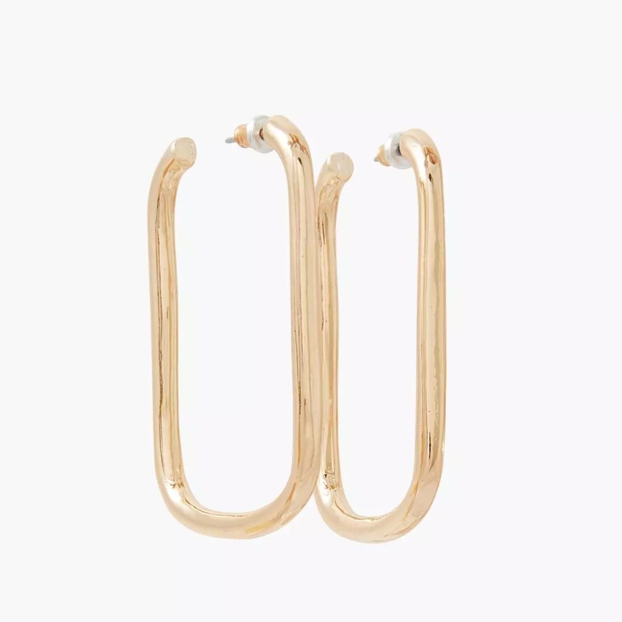 Online Creoles Rectangulaires City Blush Boucles D'Oreilles