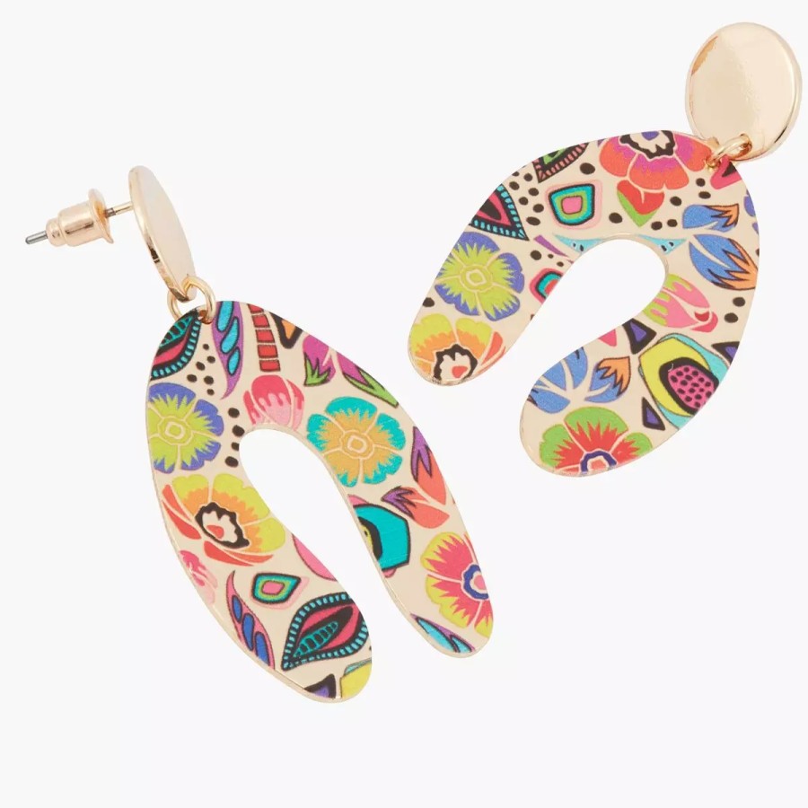 Best Boucles D'Oreilles Pendantes Imprimees Avec Motif Fleur Balagane Boucles D'Oreilles