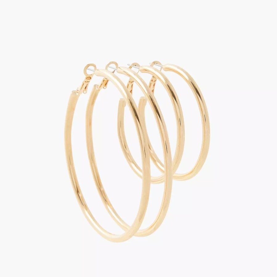 Best Set De Creoles Gold Touch Boucles D'Oreilles