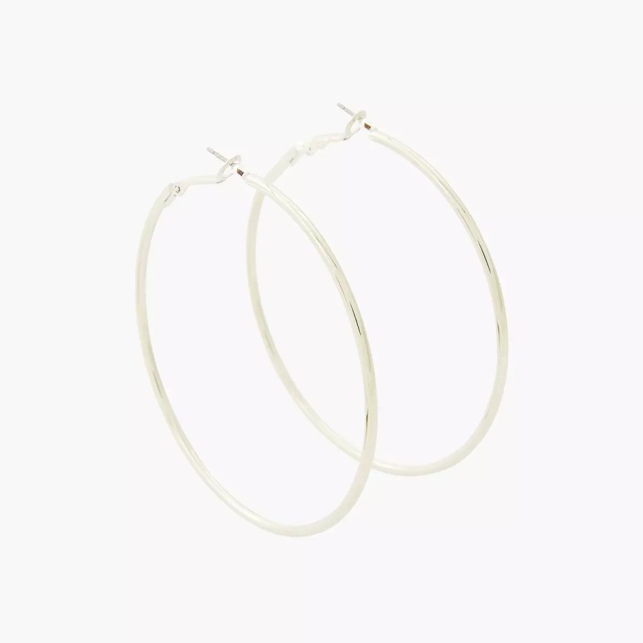 Best Creoles Argentees Silver Touch Boucles D'Oreilles