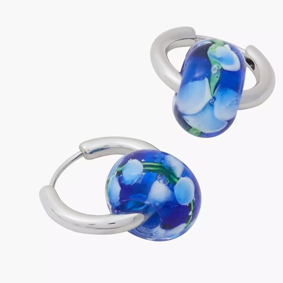 Wholesale Creoles A Perle De Verre City Azur Boucles D'Oreilles