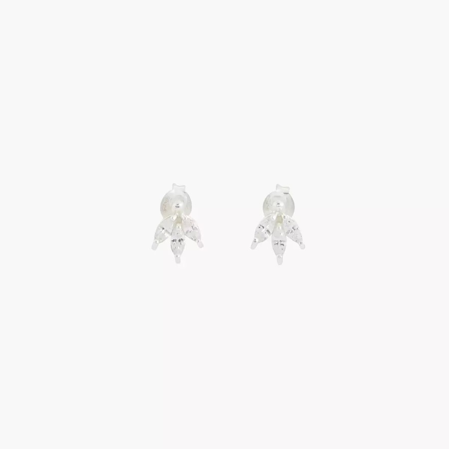 Hot Puces D'Oreilles Fleurs Argent Garanti Boucles D'Oreilles Argent Garanti