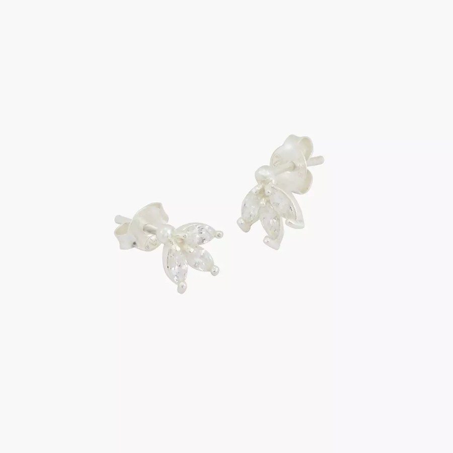 Hot Puces D'Oreilles Fleurs Argent Garanti Boucles D'Oreilles Argent Garanti