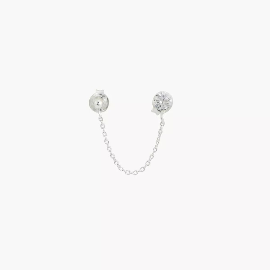 New Boucle D'Oreille Single Argent Garanti Boucles D'Oreilles Argent Garanti