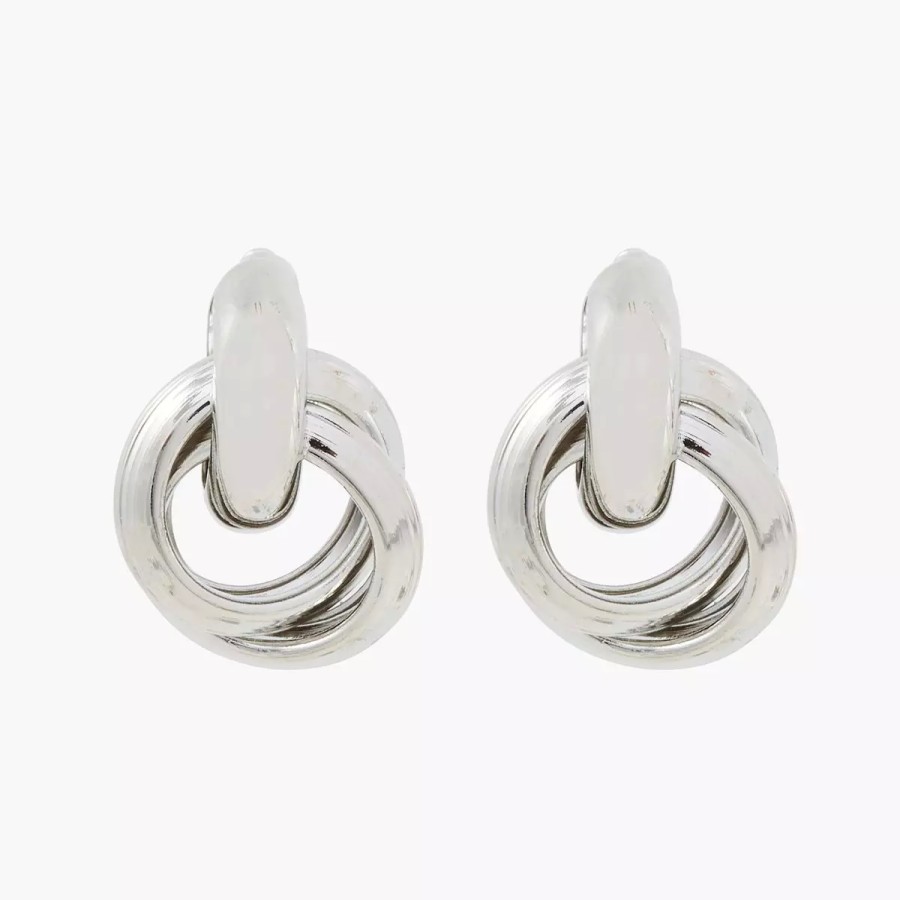 Clearance Boucles D'Oreilles Cercles Entrelaces City Azur Boucles D'Oreilles