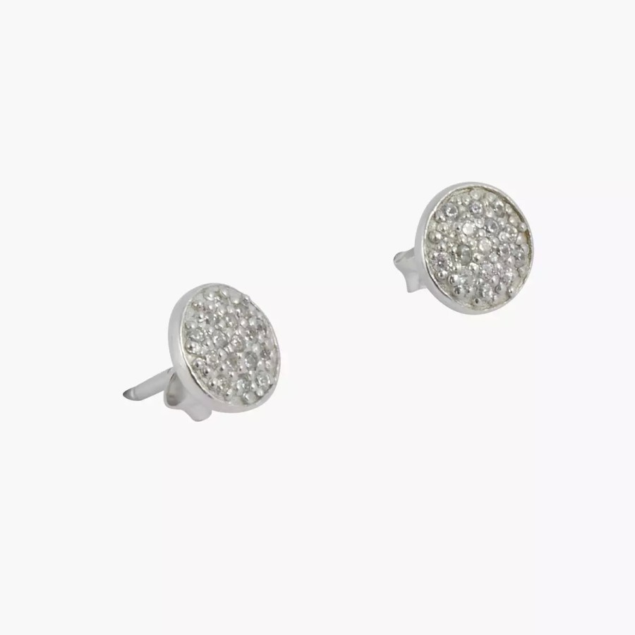 New Puces D'Oreilles Strass Argent Garanti Silver Idol Boucles D'Oreilles Argent Garanti