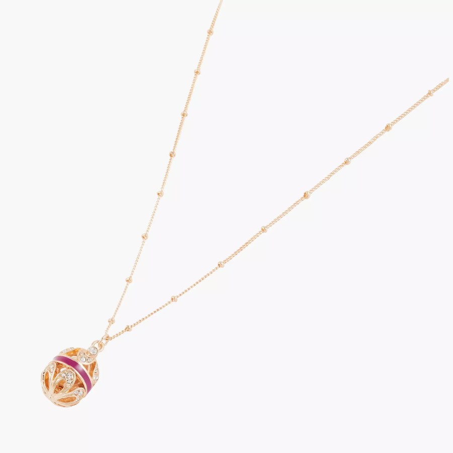 Best Long Collier Avec Pendentif Strasse - Rose Et Dore Colliers