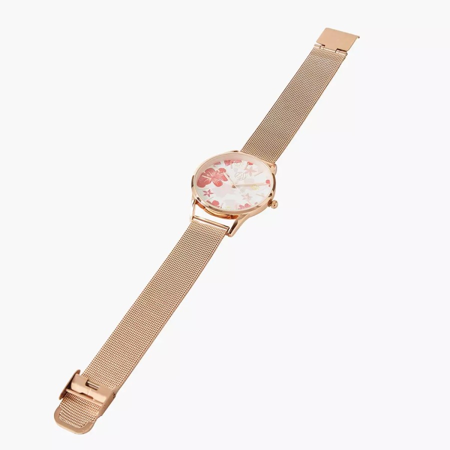 Clearance Montre Florale Doree City Chic Montres