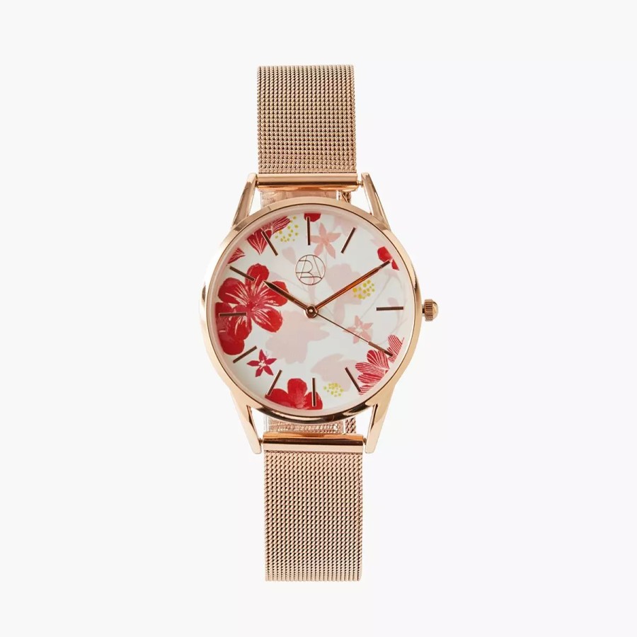 Clearance Montre Florale Doree City Chic Montres