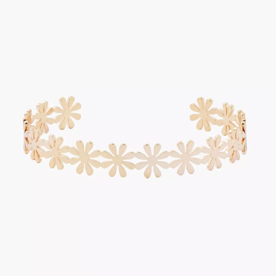 Wholesale Bracelet Jonc Fleurs Dore Bracelets