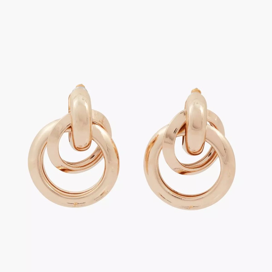 Hot Boucles D'Oreilles Anneaux Entrelaces Gold Touch Boucles D'Oreilles