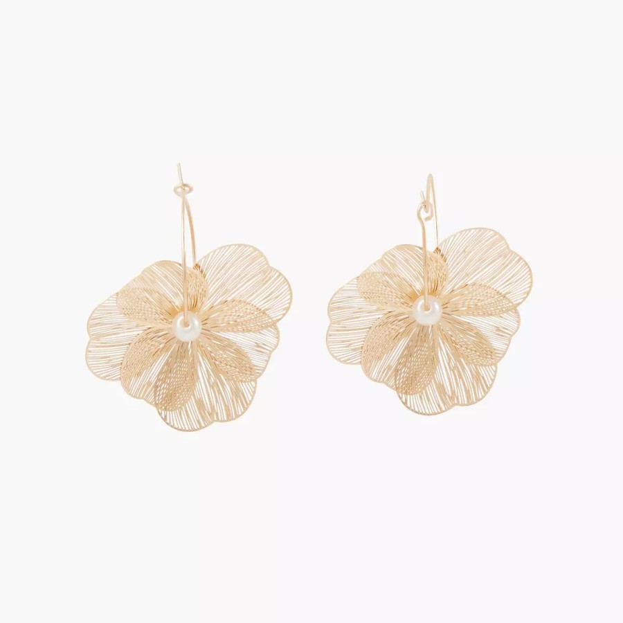 Online Creoles Fleur En Filigrane Avec Perles Pastel Prairy Boucles D'Oreilles