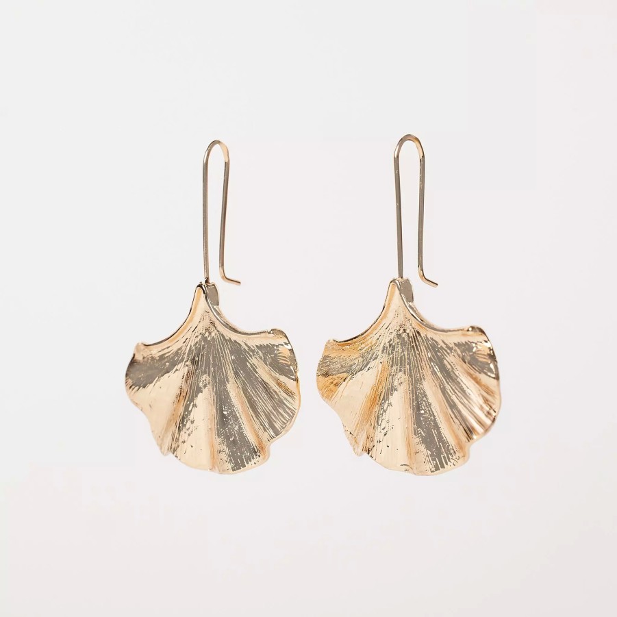 New Boucles D'Oreilles Feuilles De Ginkgo Boucles D'Oreilles