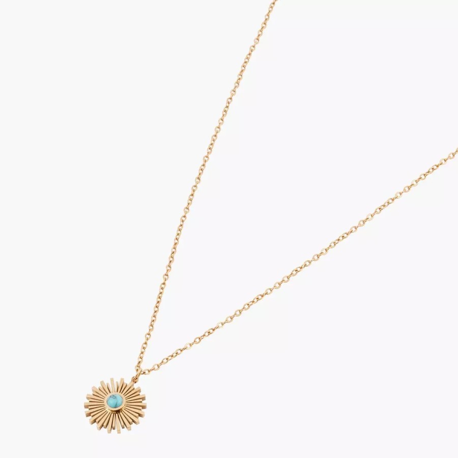 Hot Collier En Acier Avec Pendentif Soleil Colliers