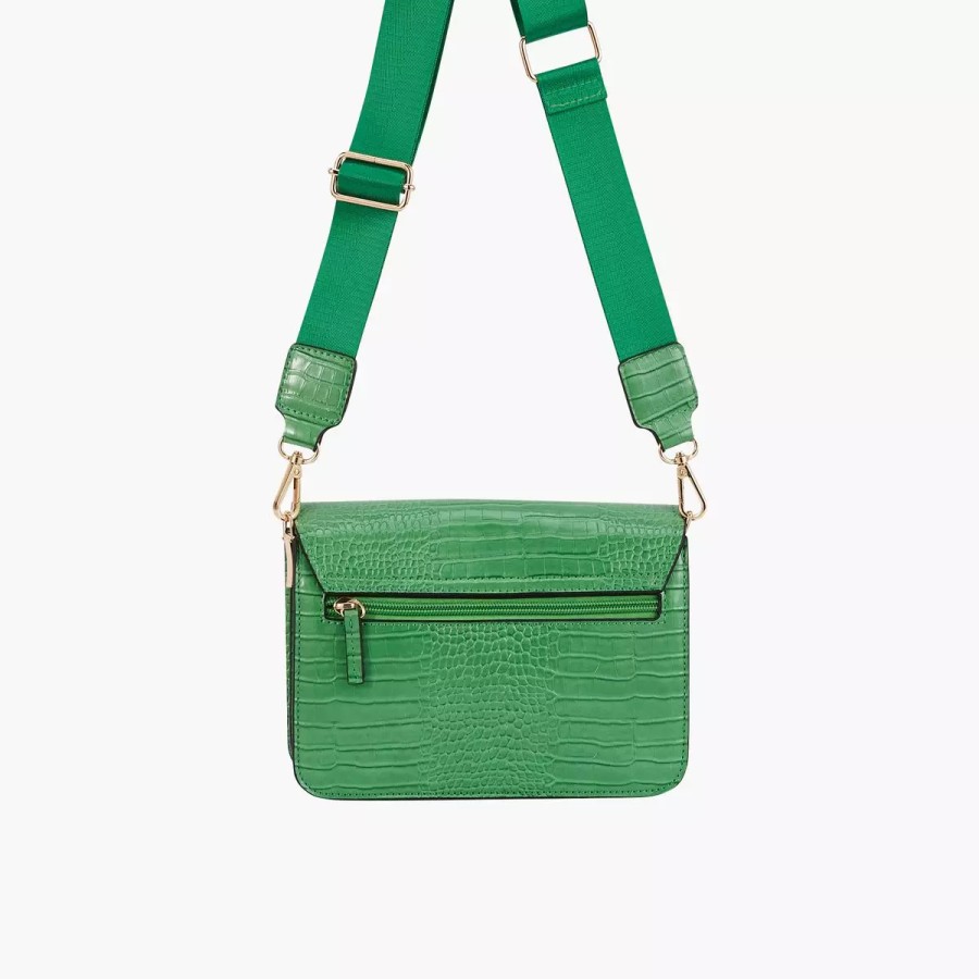 Hot Sac A Bandouliere Effet Croco - Vert Sacs