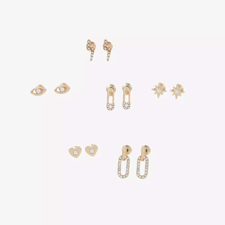 Best Set De 6 Paires De Boucles D'Oreilles Avec Strass Boucles D'Oreilles