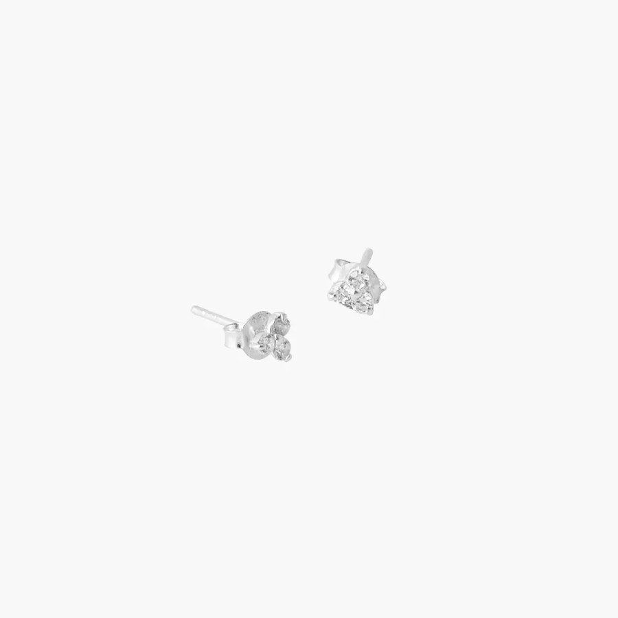 New Puces D'Oreilles Pyramide Argent Garanti Boucles D'Oreilles Argent Garanti