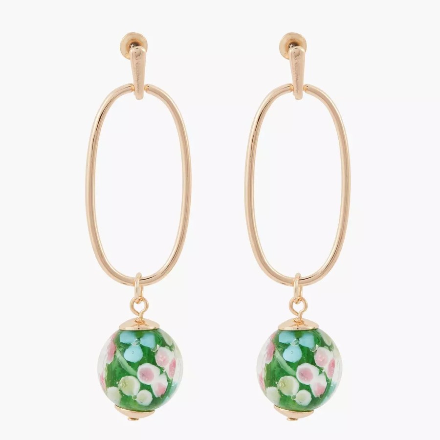 Clearance Boucles D'Oreilles Perles De Verre A Fleurs Singapour Boucles D'Oreilles