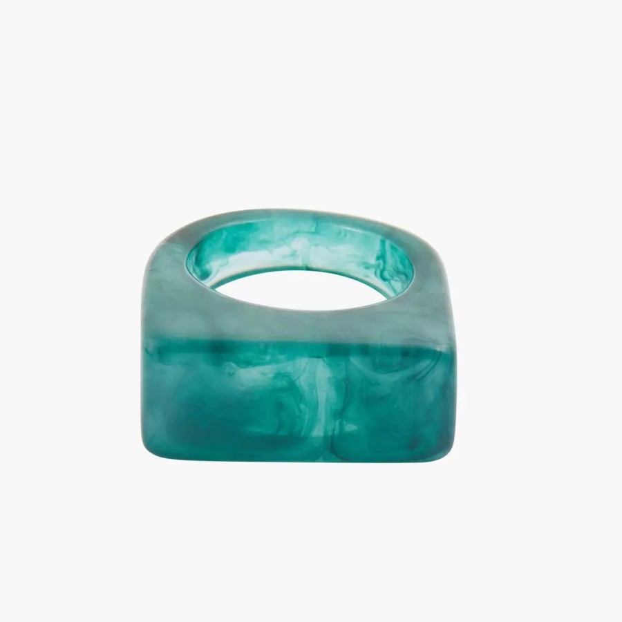 Clearance Bague Rectangulaire En Resine Bagues