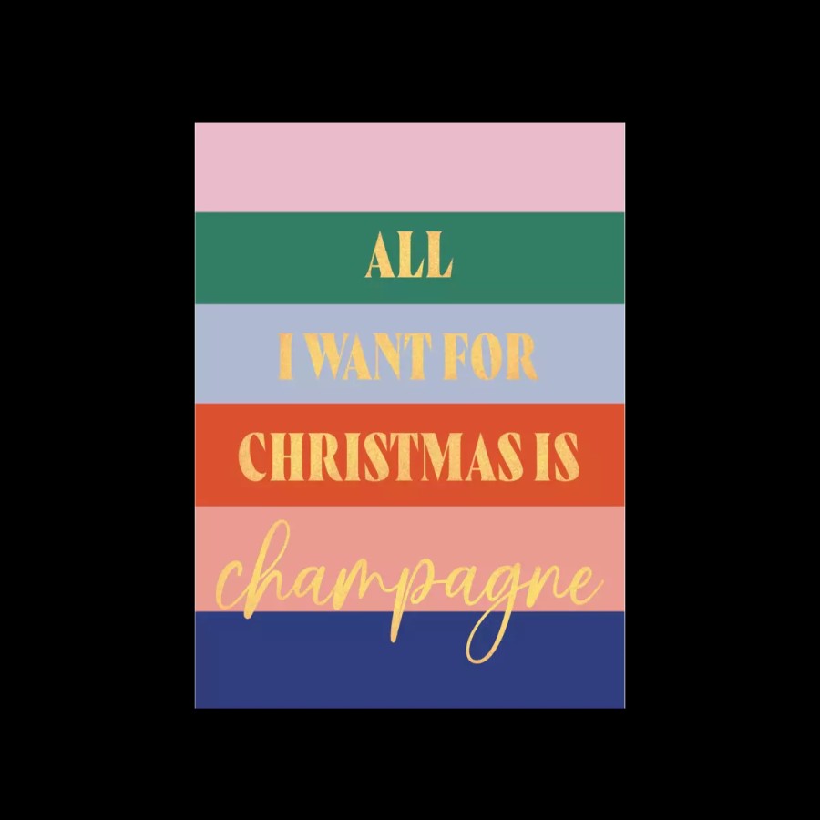 Clearance Carte De Voeux " All I Want For Christmas" Papeterie