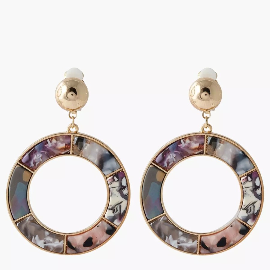 Wholesale Clips D'Oreilles Cercles Multicolores Bar A Clips Boucles D'Oreilles