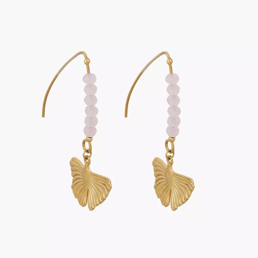 Online Boucles D'Oreilles Feuille Ginkgo Acier Inoxydable Boucles D'Oreilles Acier Inoxydable