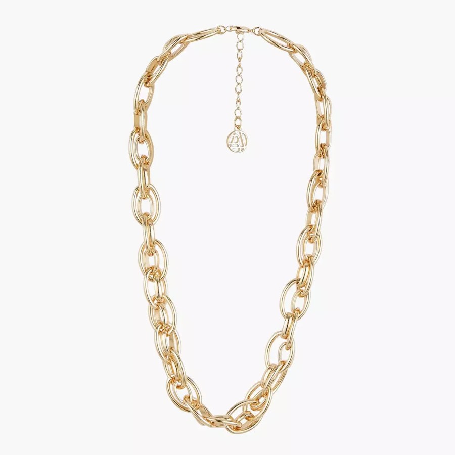 Online Gros Collier Chaine Dore Colliers