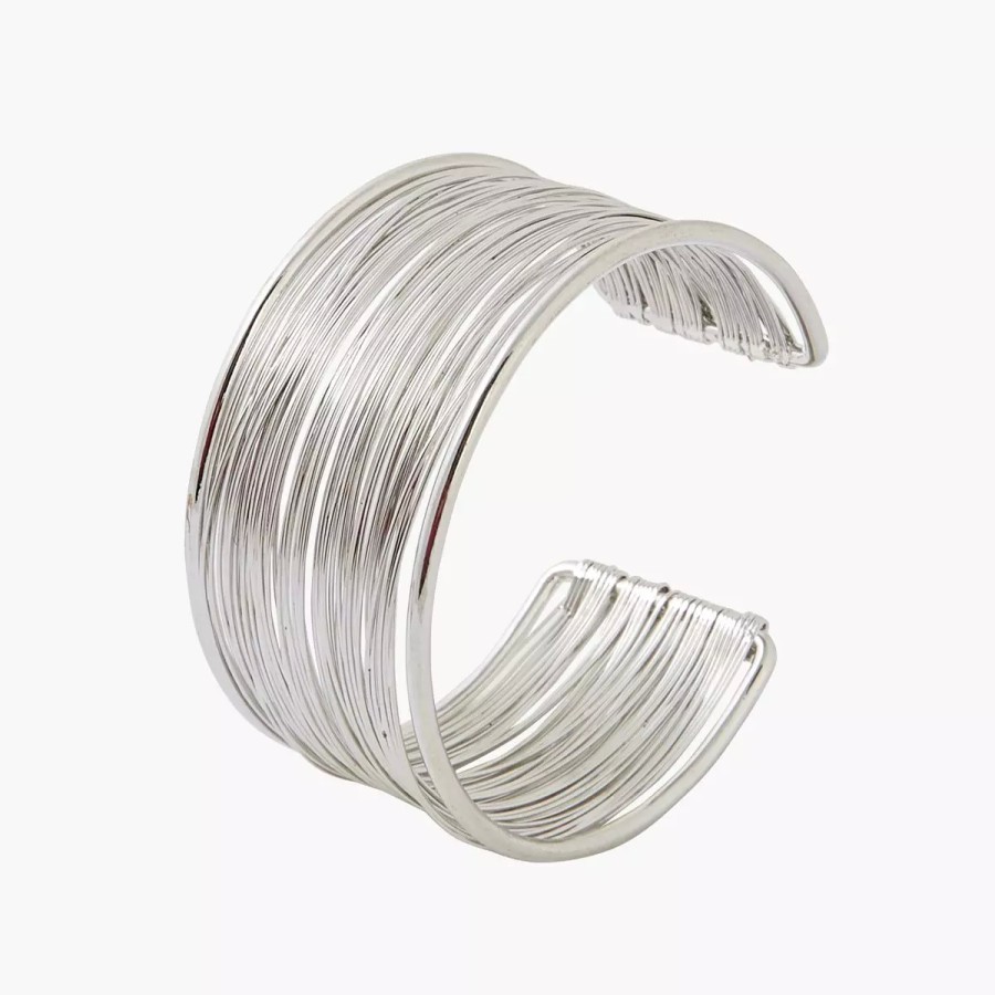 Hot Manchette Oversize Silver Touch Bracelets