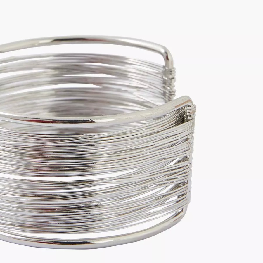 Hot Manchette Oversize Silver Touch Bracelets