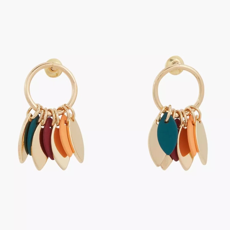 Hot Boucles D'Oreilles Navettes Multicolores Love Paris Boucles D'Oreilles