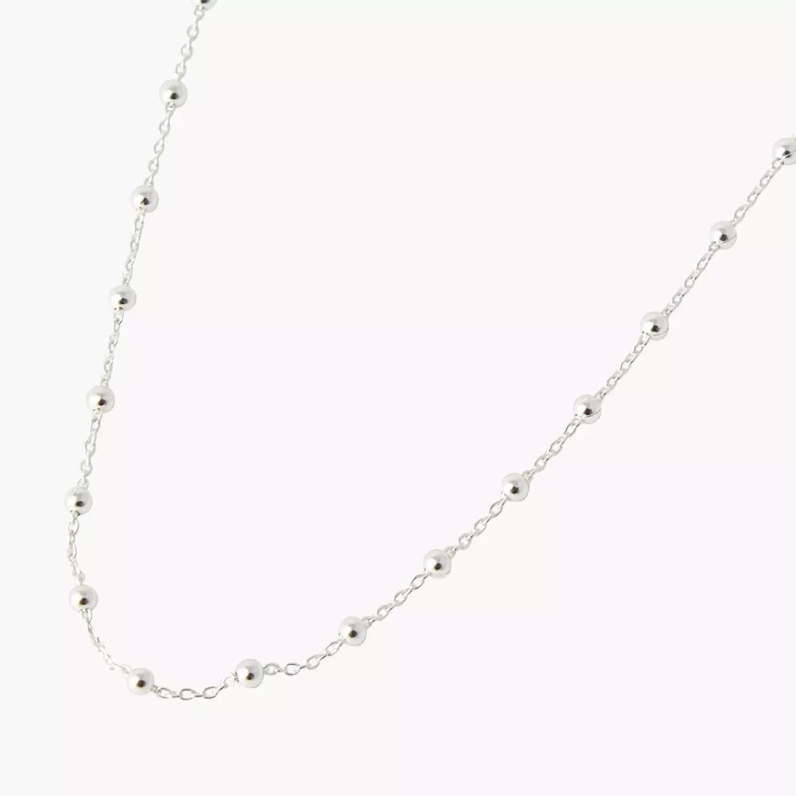 Clearance Collier Boules Argent Garanti Silver Idol Colliers Argent Garanti