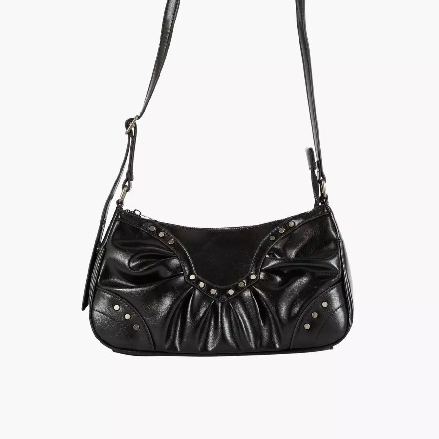 Best Sac Baguette Cloutee - Noir Sacs