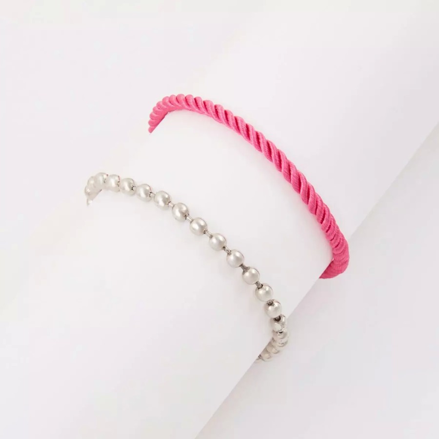 Best Set De 2 Bracelets Corde Et Chaine Boule Bracelets