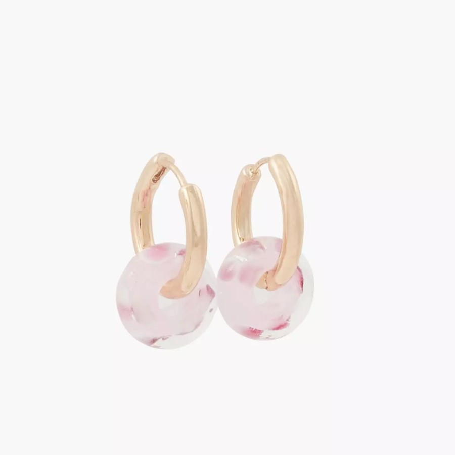 Hot Petites Creoles Perles De Verre City Blush Boucles D'Oreilles