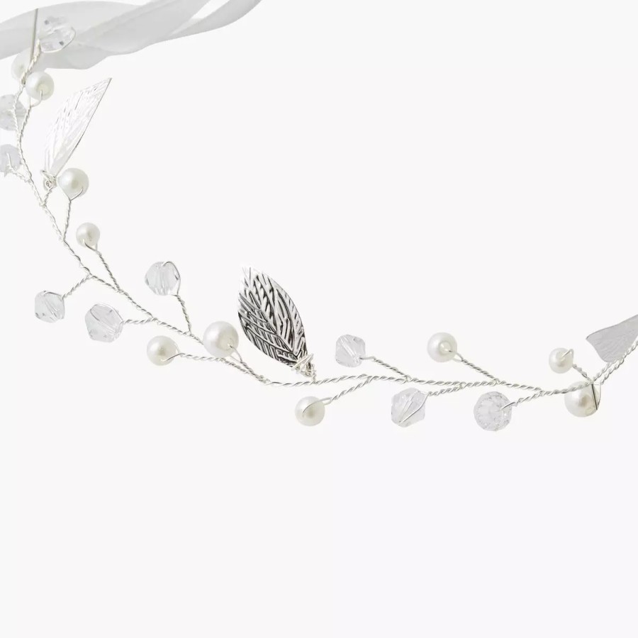 Best Couronne Feuilles Et Perles D'Imitation Accessoires De Cheveux