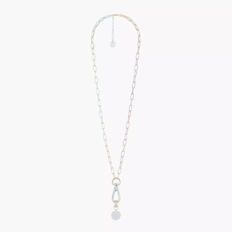 New Collier A Pendant Mousqueton Pastel Spray Colliers