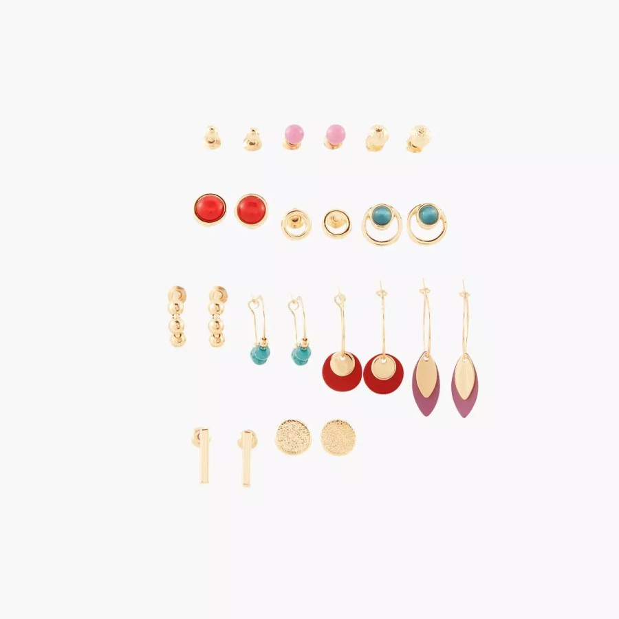 Online Set De Boucles D'Oreilles Colorees Love Paris Boucles D'Oreilles