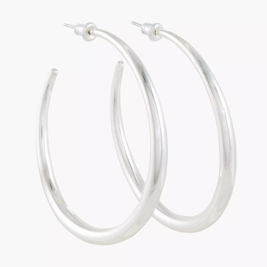 New Boucles D'Oreilles Creoles Silver Touch Boucles D'Oreilles