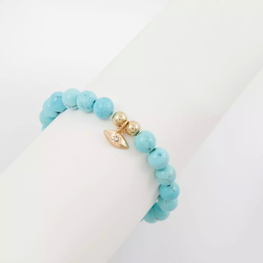 Wholesale Bracelet Perles De Turquoise - Bleu Bracelets