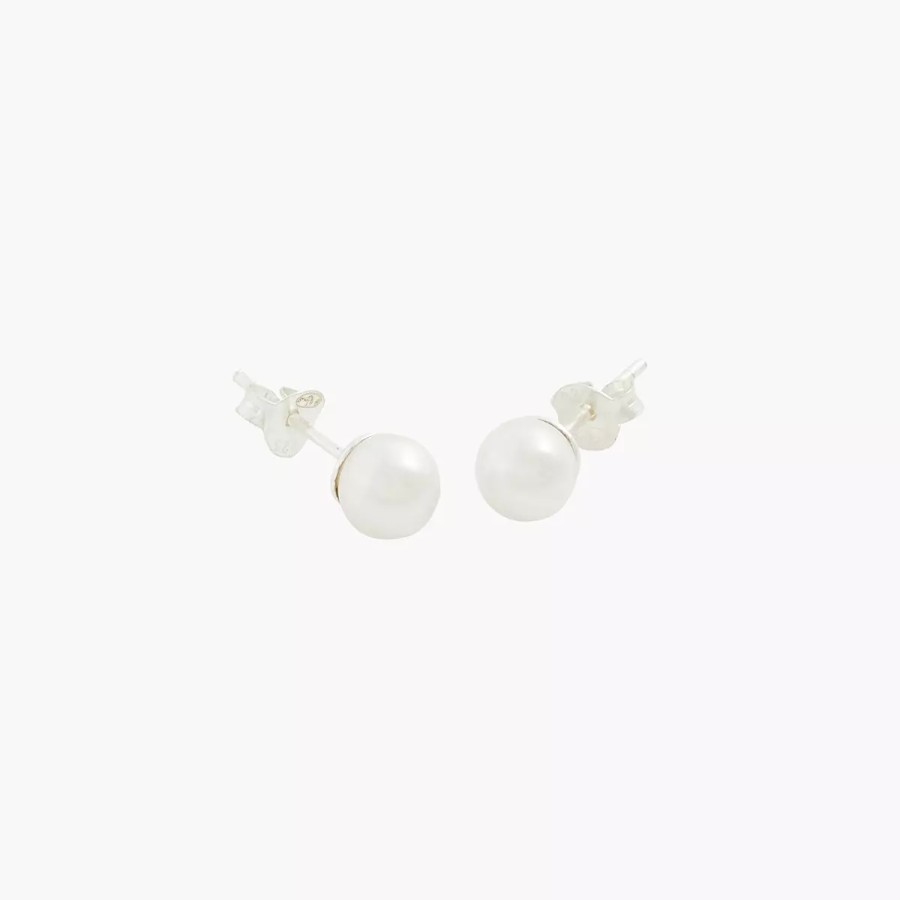 Wholesale Puces D'Oreilles Perles D'Imitation Argent Garanti Boucles D'Oreilles Argent Garanti