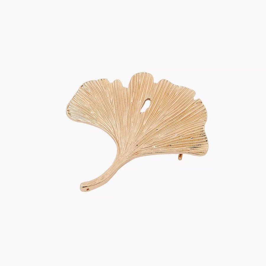 Hot Broche Ginkgo Doree Ceremonie Broches