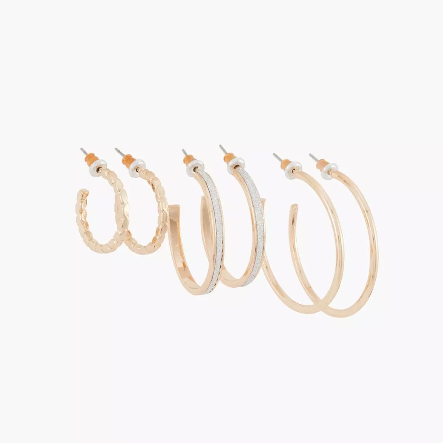 Clearance Set De 3 Paires De Creoles Boucles D'Oreilles