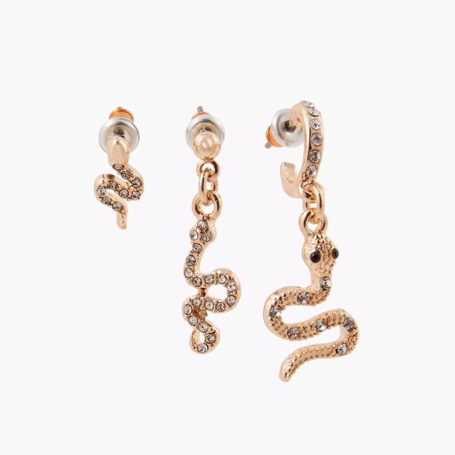 Clearance Set De 3 Boucles D'Oreilles Serpent Gadget Mode Bo Boucles D'Oreilles