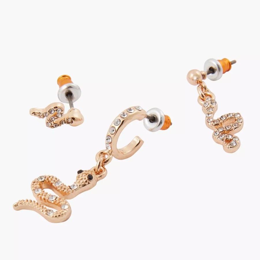 Clearance Set De 3 Boucles D'Oreilles Serpent Gadget Mode Bo Boucles D'Oreilles